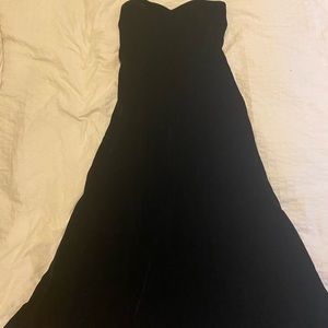 Vintage strapless velvet gown